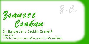 zsanett csokan business card