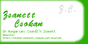 zsanett csokan business card